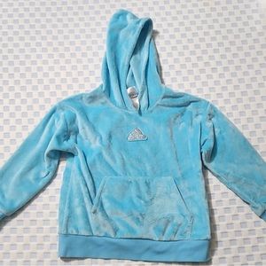 Kids velour Adidas hoodie size 7-8